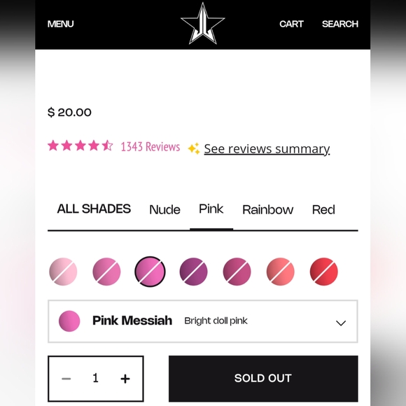 NIB❤️‍🔥"Pink Messiah" SOLD OUT🔥Jeffree Star Velvet Trap 💄LAST 1 - Picture 8 of 9